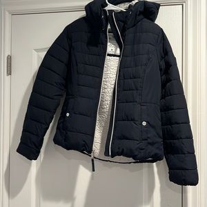 Hollister blue puffer jacket